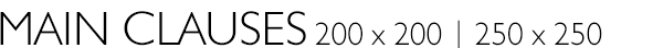 Main Clauses 2023